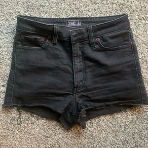 Black Abercrombie jean shorts